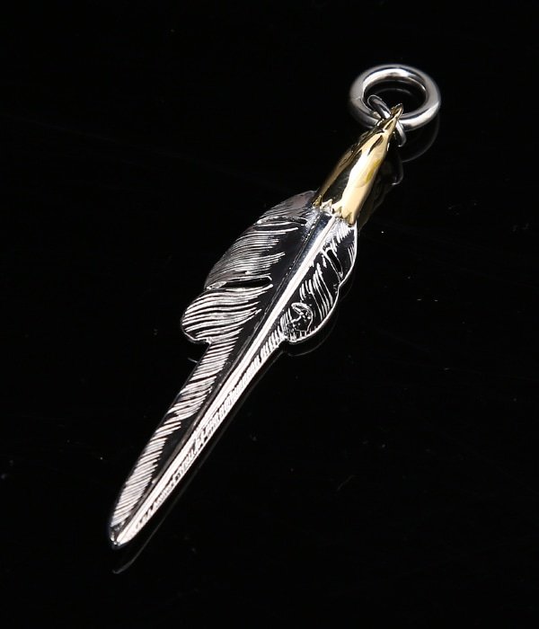 18K Eagle Head Kazekiri Feather -M-