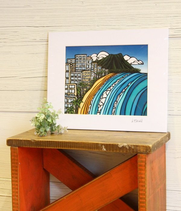 Heather Brown ヘザーブラウン Art Print 11 14 Waikiki 生活雑貨 絵画 アート メンズ レディース の 通販 Arknets アークネッツ メンズ レディース公式通販 正規取扱店