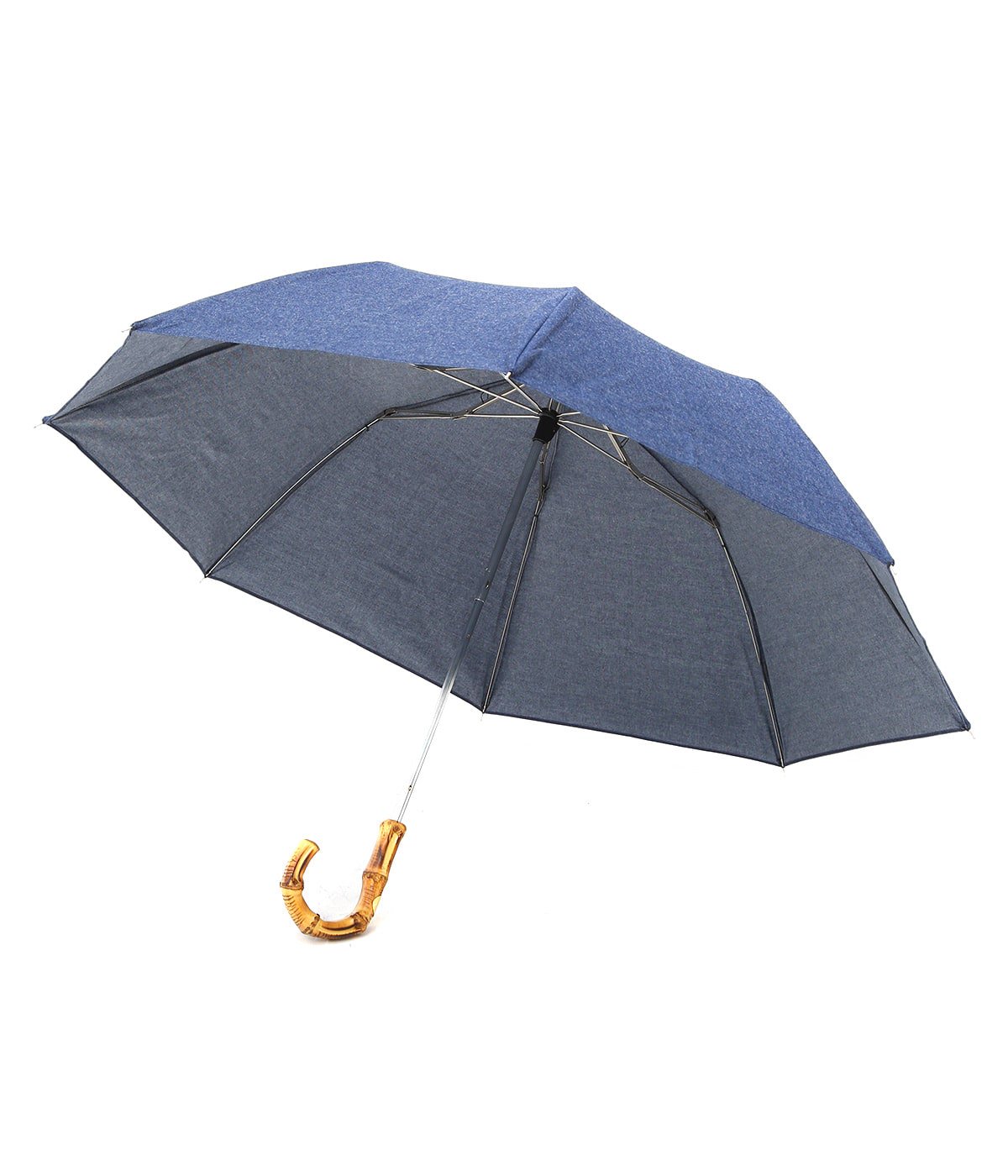 【レディース】FOLDING BAMBOO GLDｰBLUｰ / 折りたたみ傘