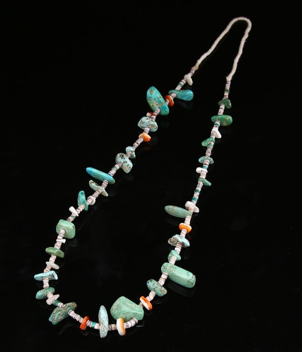 NAVAJO TURQUOISE SPINEY OYSTER NECKLACE | Native American Jewelry 
