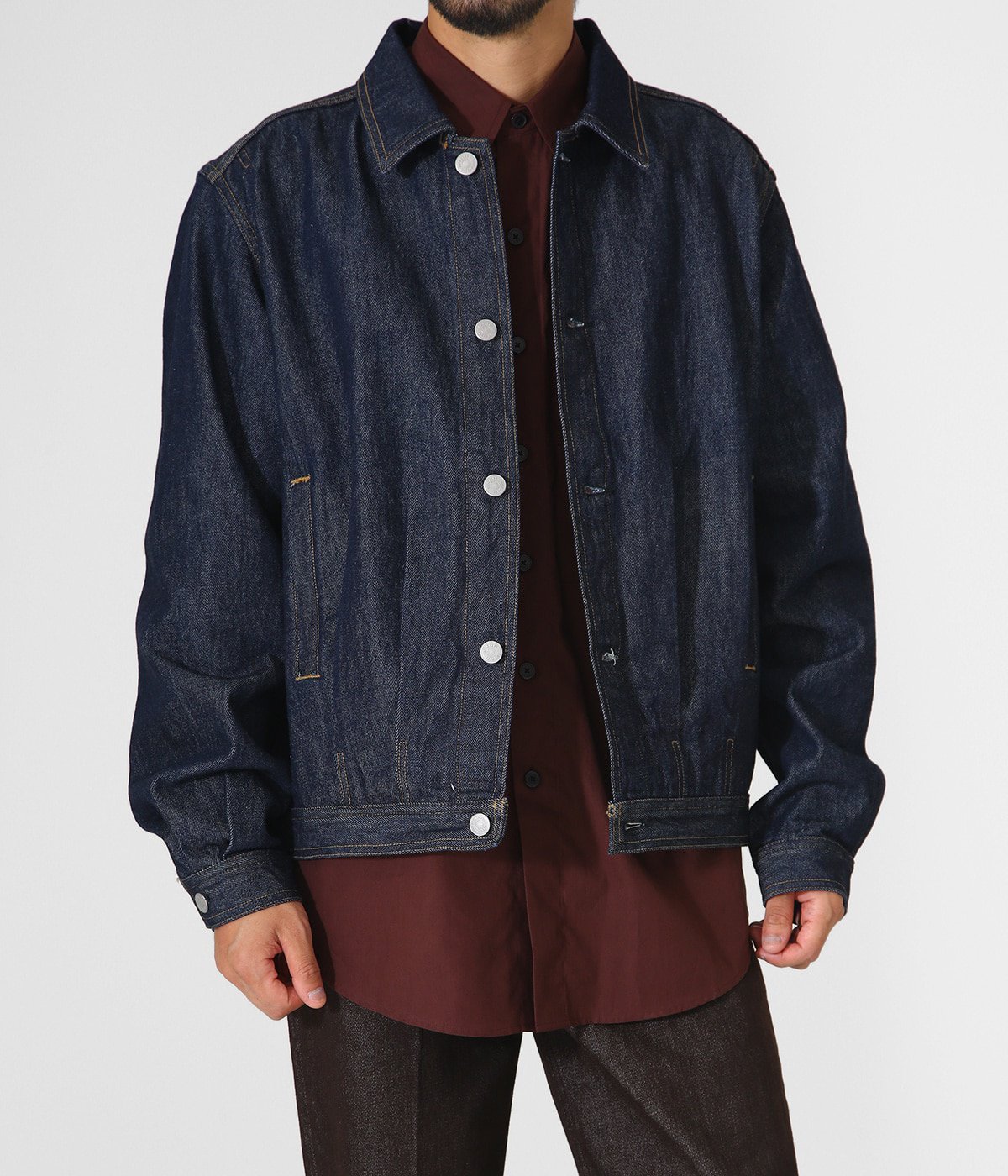 AURALEE WASHED HARD TWIST DENIM BLOUSON ジャケット/アウター G