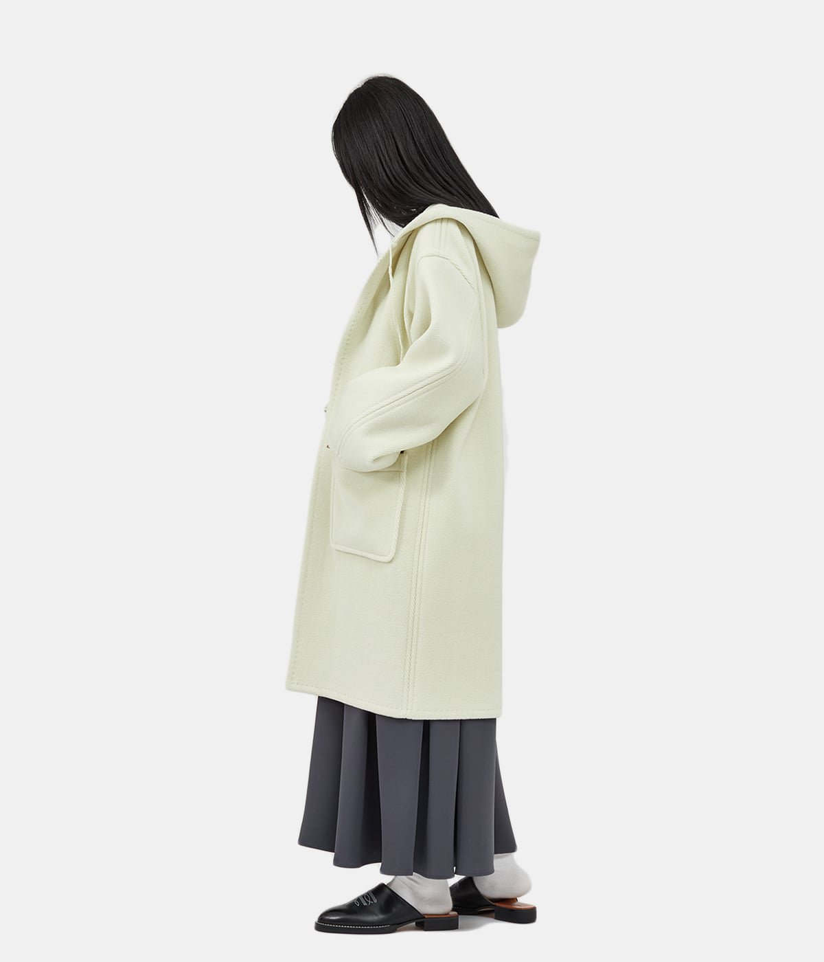 AURALEE - オーラリー WOOL HERINGBONE PILE HOODED COATの+inforsante.fr