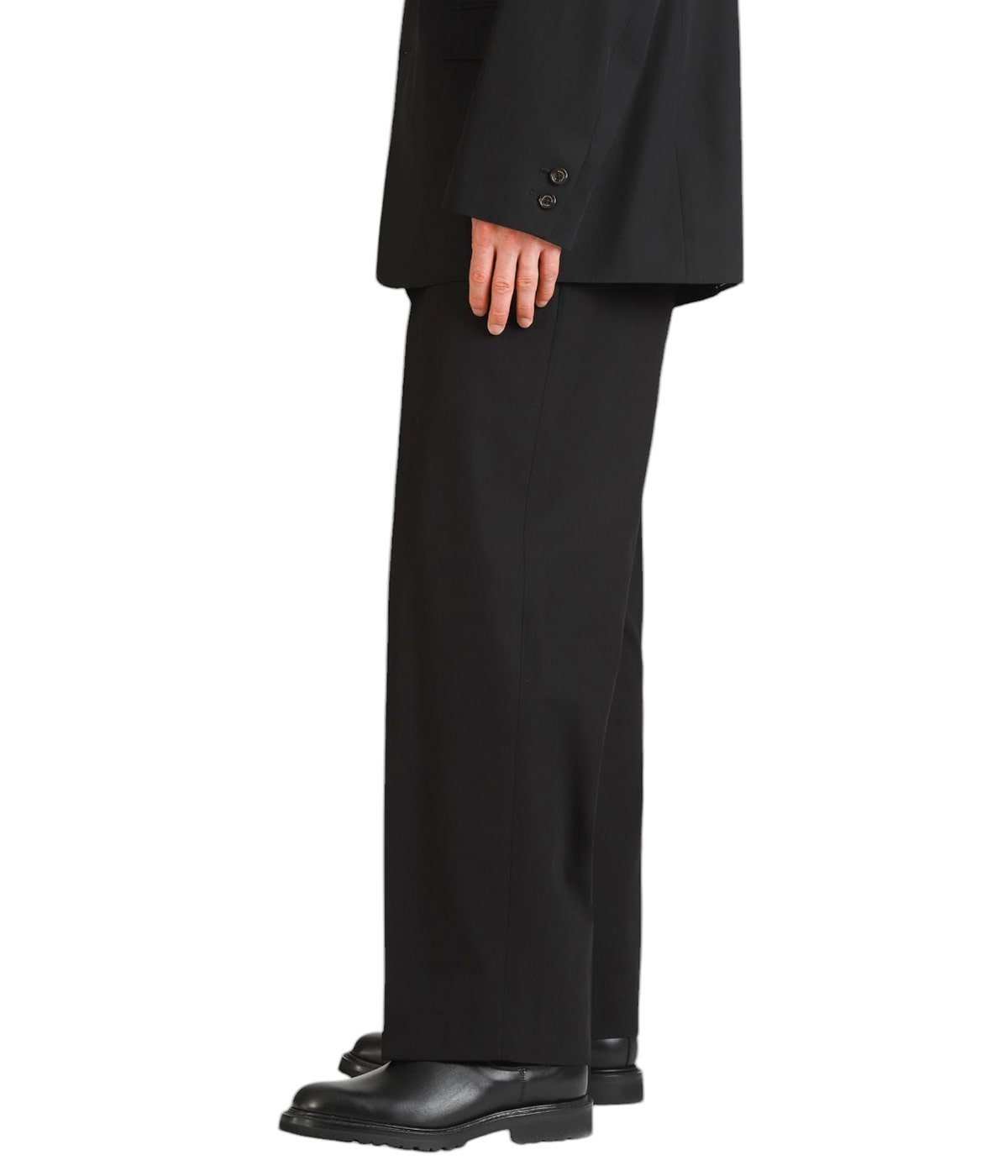 MARKAWARE DOUBLE PLEATED TROUSER サイズ1 CLASSIC FIT DOUBLE PLEATED TROUSERS ORGANIC VOILE YARN TWILL