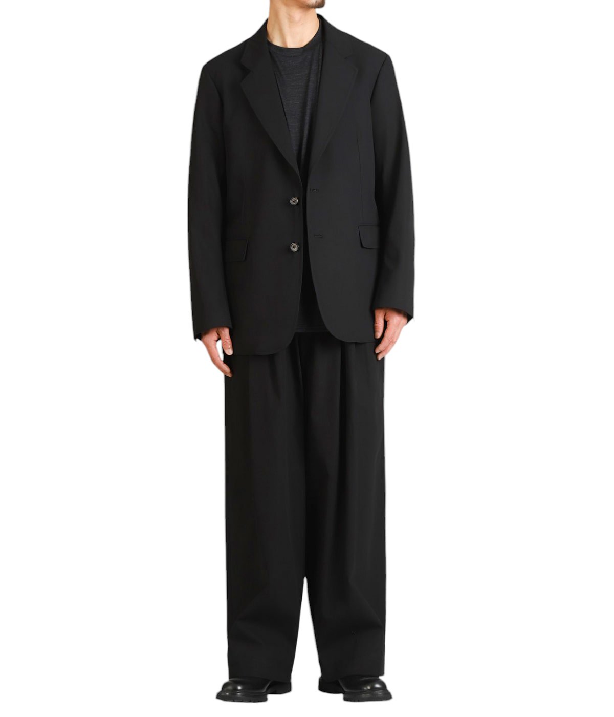 TRIPLE PLEATED EASY TROUSERS ORGANIC VOILE YARN TWILL TRIPLE PLEATED EASY TROUSERS ORGANIC VOILE YARN TWILL