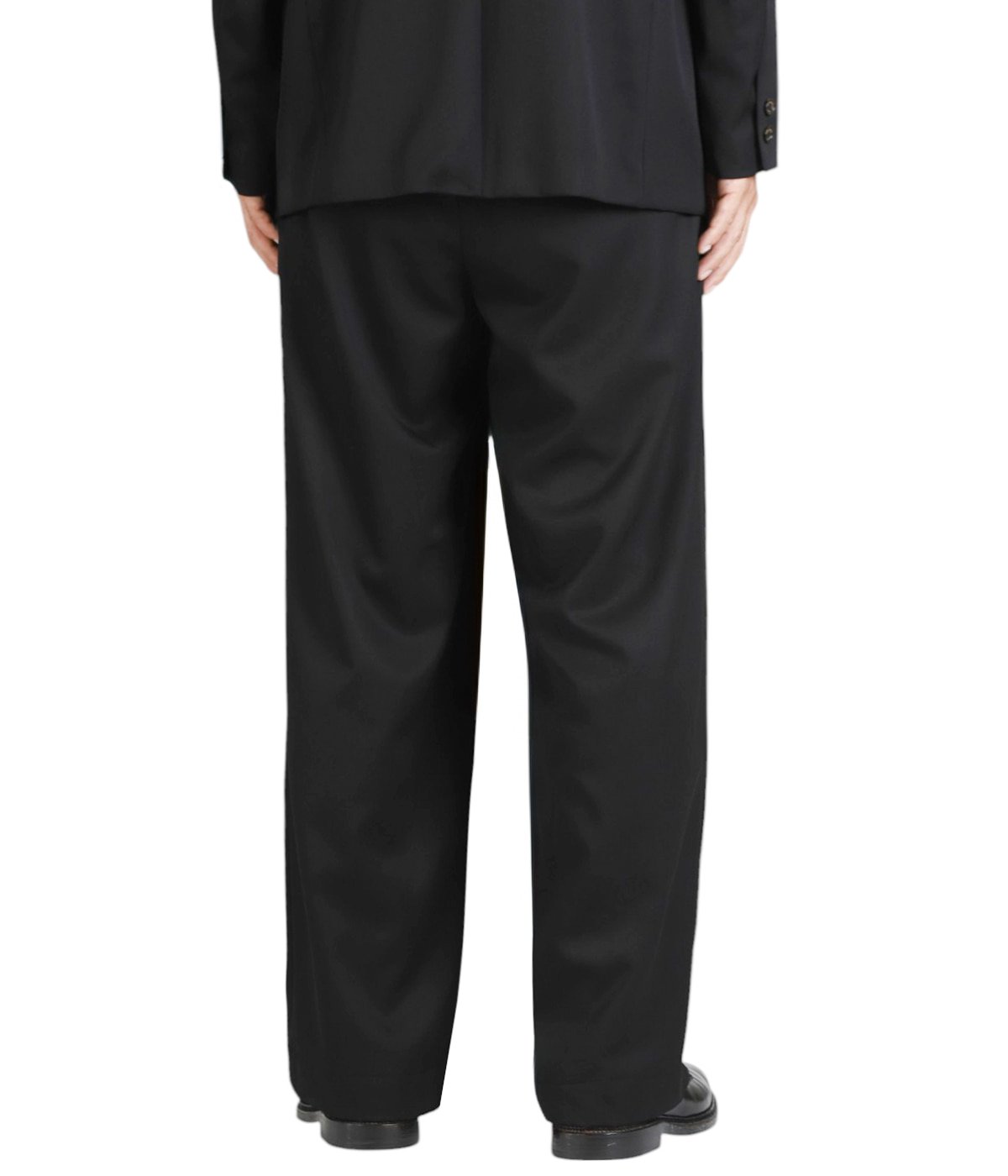 TRIPLE PLEATED EASY TROUSERS ORGANIC WOOL 2/80 GABARDINE