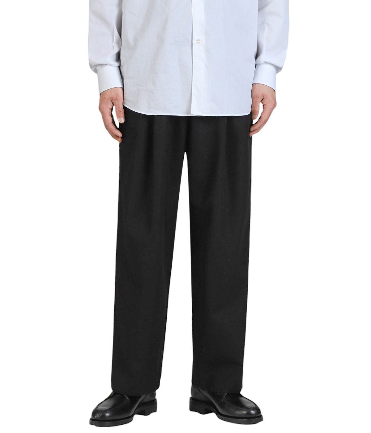 DOUBLE PLEATED EASY TROUSERS ORGANIC COTTON GABARDINE