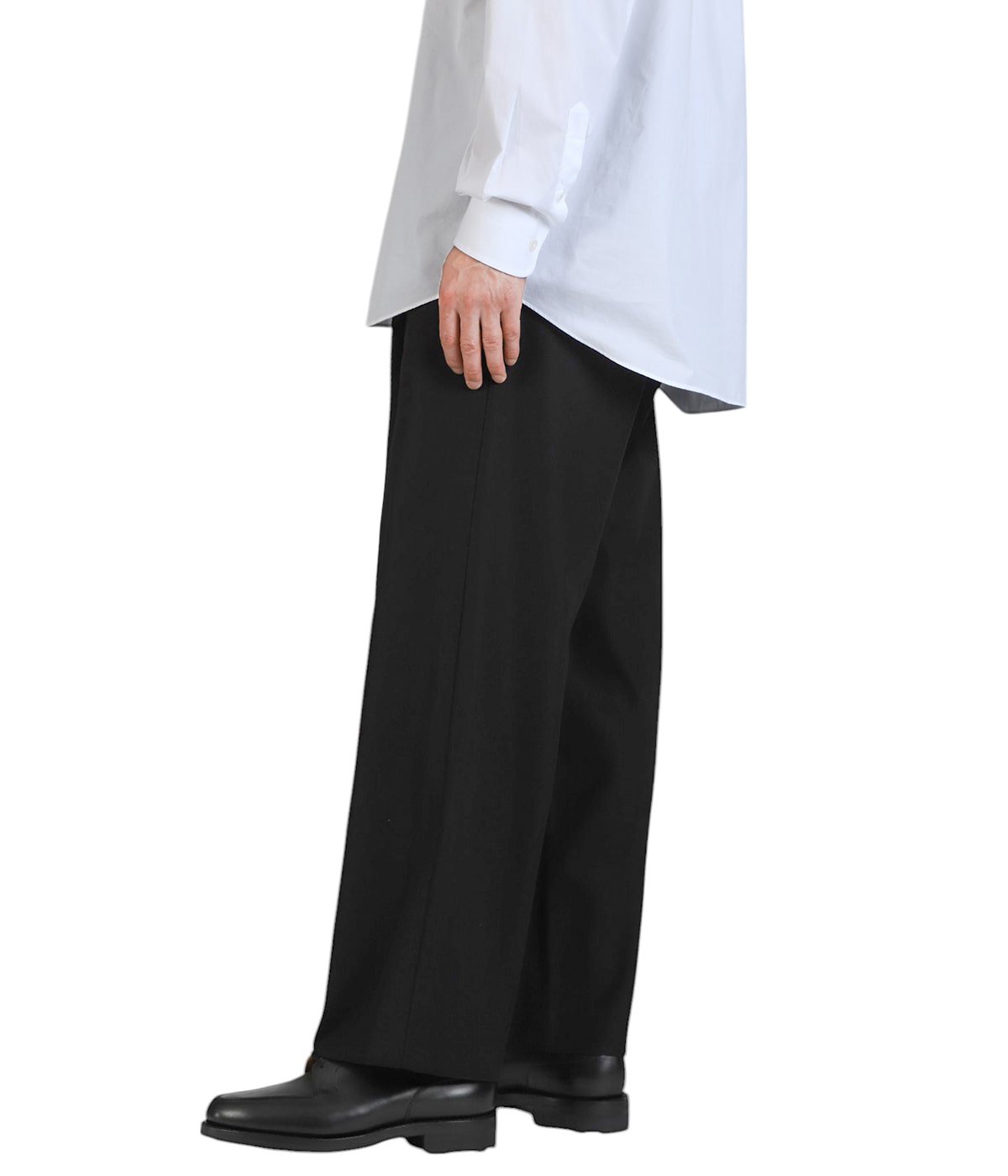 DOUBLE PLEATED EASY TROUSERS ORGANIC COTTON GABARDINE