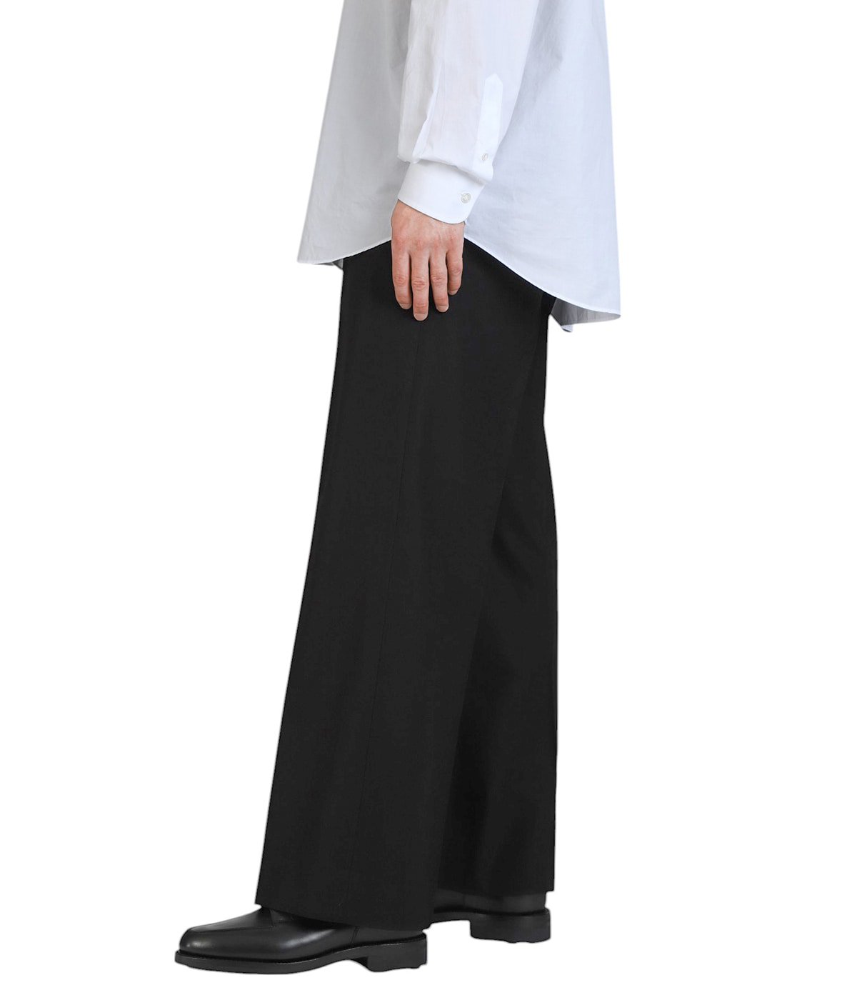 スーツ MARKAWARE WOOL GABARDINE WIDE TROUSERS MARKAWARE(マーカウェア)-DOUBLE PLEATED WIDE TROUSERS ORGANIC