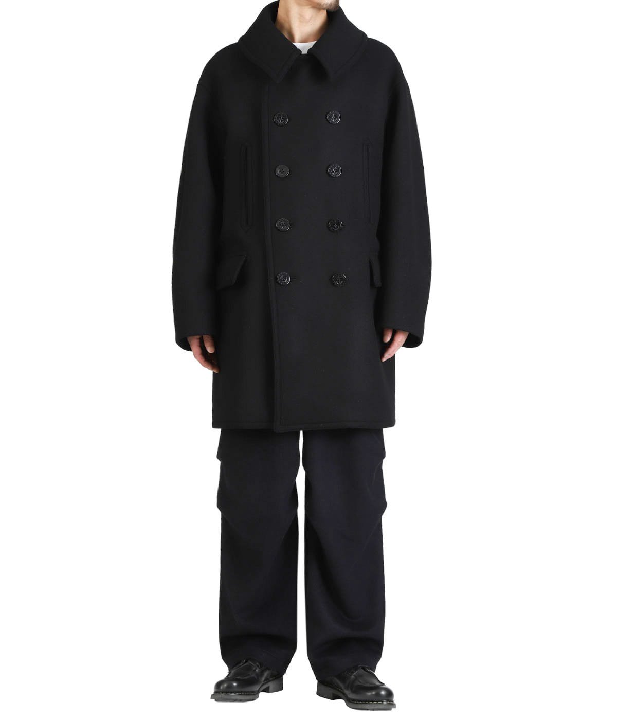 【UTILITY GARMENTS】上質メルトン PEA COAT marka 10 BUTTON PEA COAT VINTAGE MELTON | MARKAWARE(マーカウェア