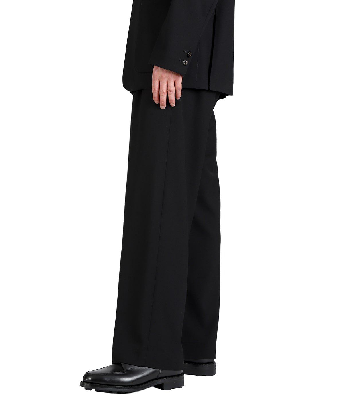 TRIPLE PLEATED WIDE TROUSERS -SURVIVAL CLOTH TROPICAL- | MARKAWARE