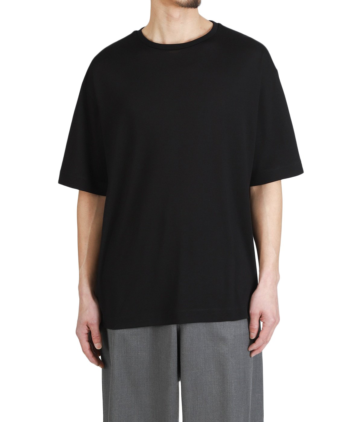 SHORT SLEEVE TEE -SUPER 160s WOOL WASHABLE KNIT- | MARKAWARE