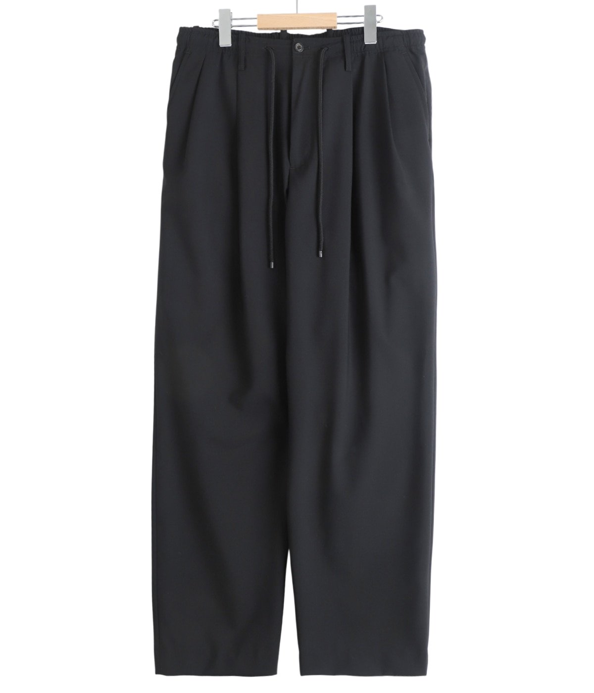 DOUBLE PLEATED EASY TROUSERS -ORGANIC WOOL 2/80 TROPICAL