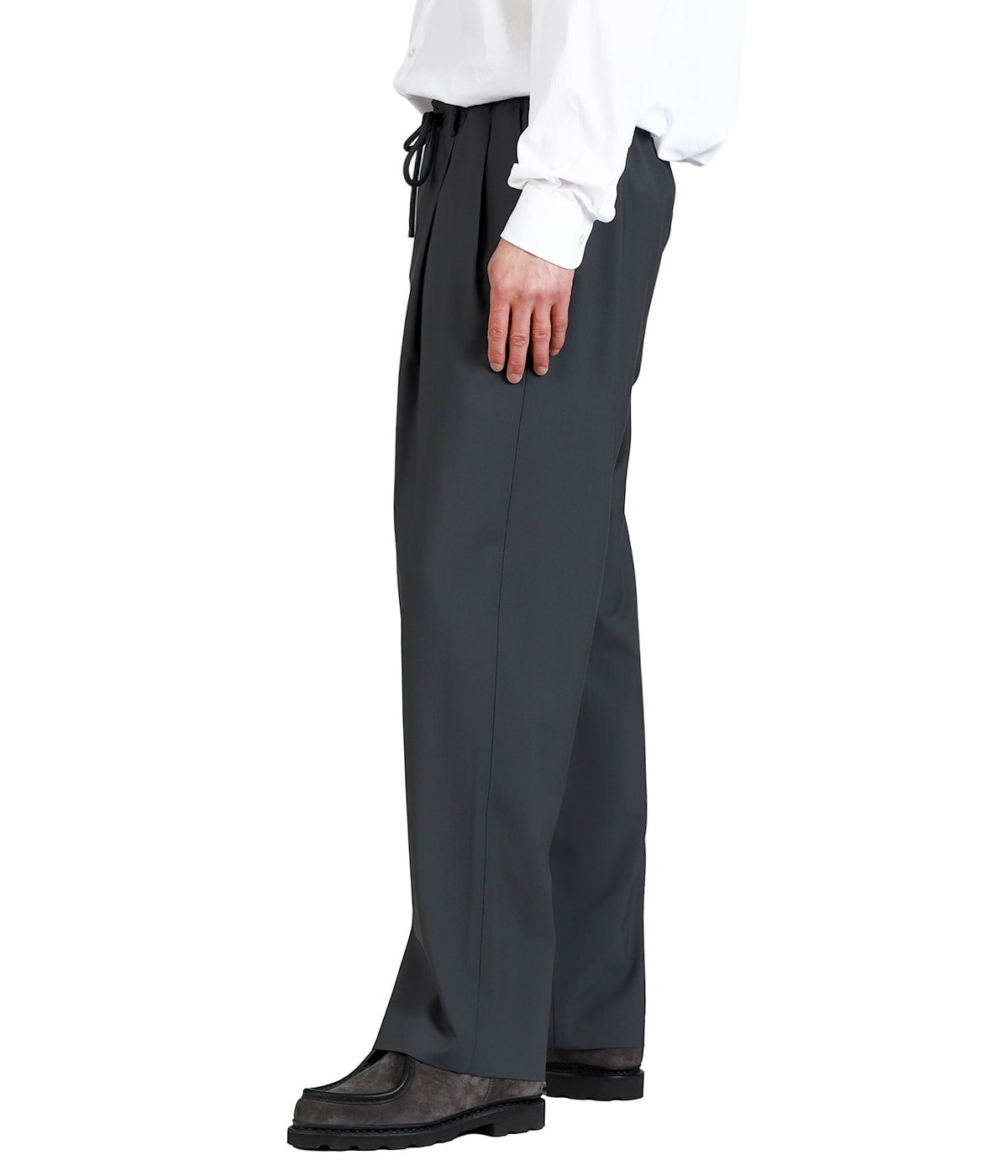 DOUBLE PLEATED EASY TROUSERS -ORGANIC WOOL 2/80 TROPICAL