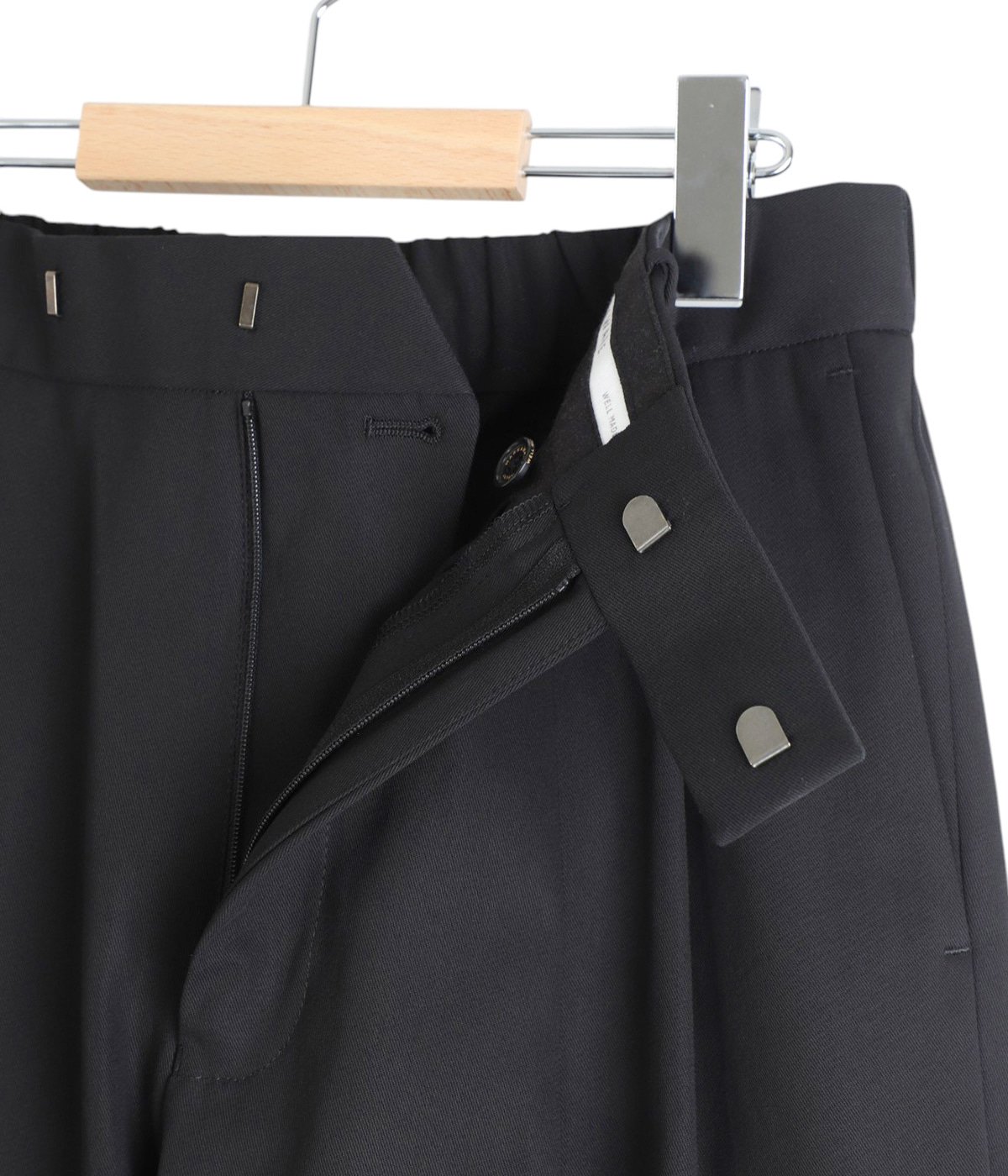 DOUBLE PLEATED SEMI EASY TROUSERS -ORGANIC COTTON VOILE YARN TWILL