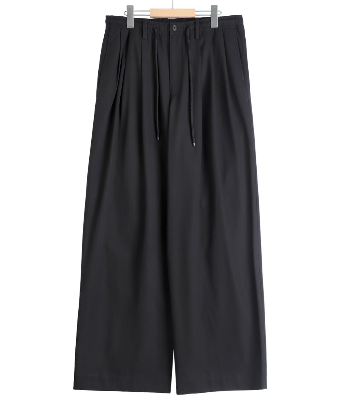 TRIPLE PLEATED EASY TROUSERS -ORGANIC COTTON VOILE YARN TWILL