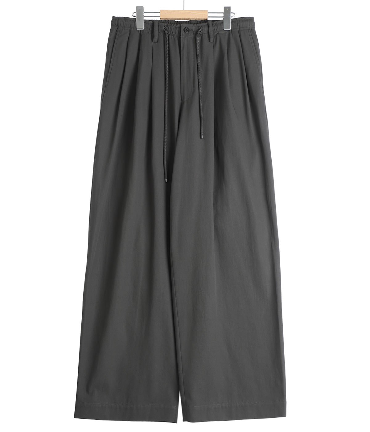 TRIPLE PLEATED EASY TROUSERS -ORGANIC COTTON VOILE YARN TWILL