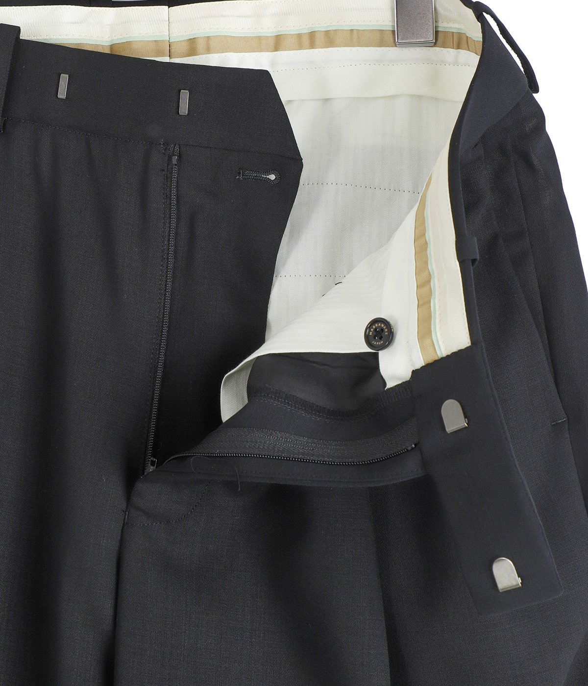 DOUBLE PLEATED TROUSERS -ORGANIC WOOL LIGHT SERGE- | MARKAWARE