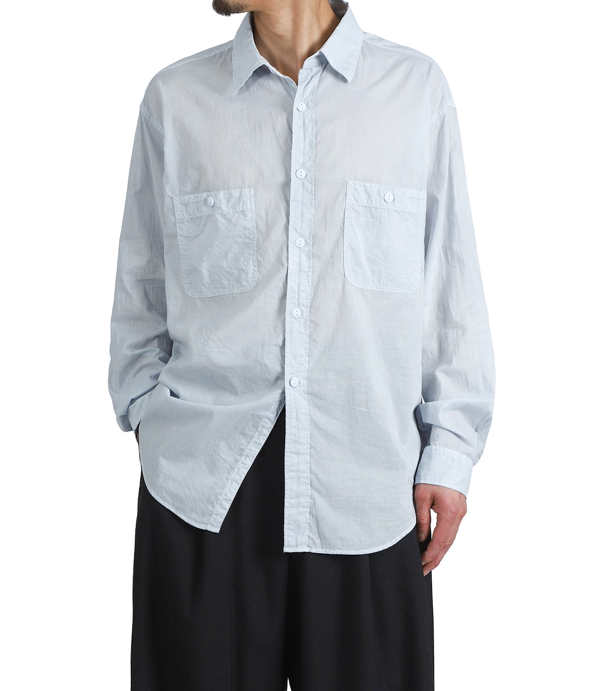 TWO POCKET WORK SHIRT -ORGANIC COTTON 90/1 LOAN- | MARKAWARE