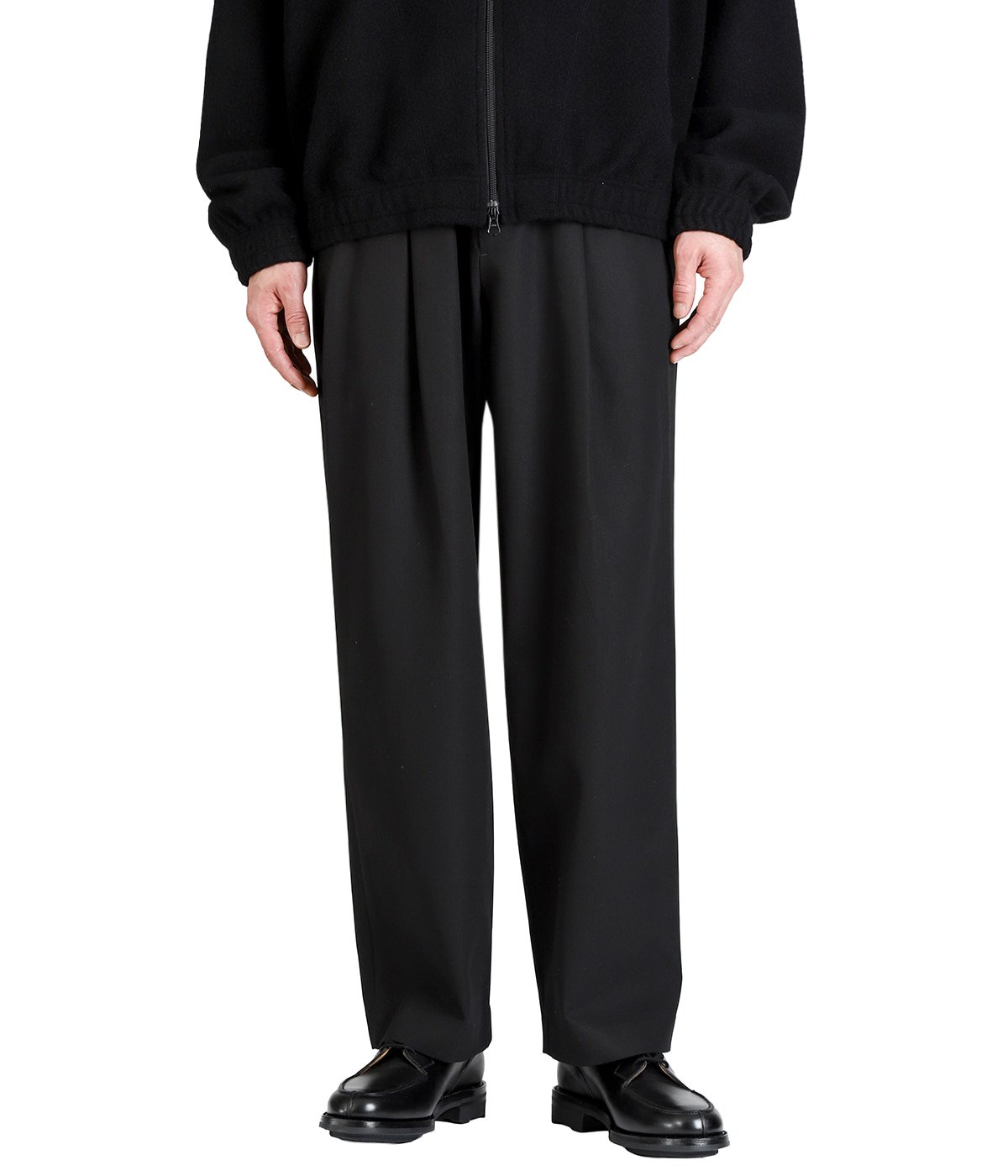 DOUBLE PLEATED EASY TROUSERS ORGANIC COTTON SURVIVAL CLOTH