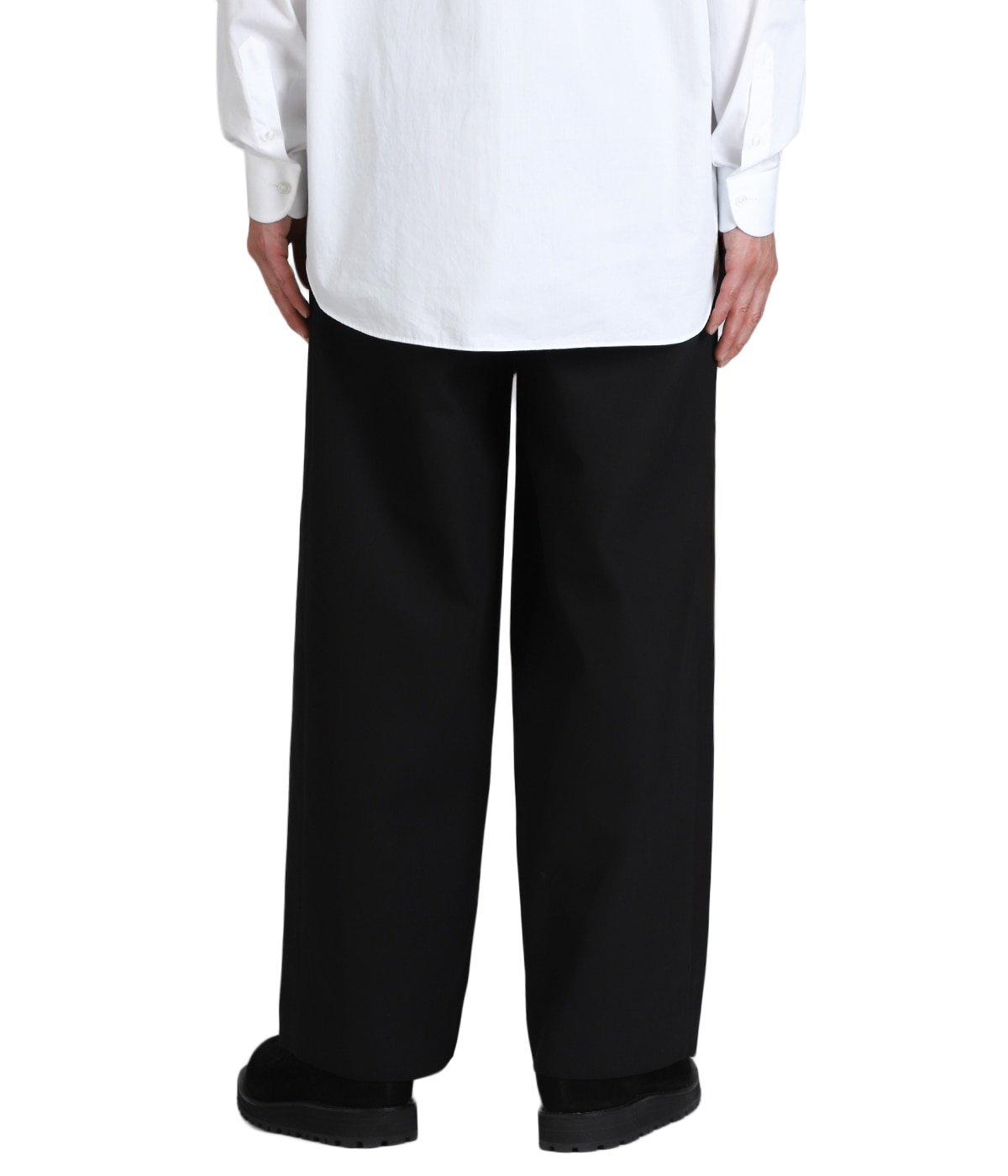 TRIPLE PLEATED WIDE TROUSERS ORGANIC COTTON SURVIVAL CLOTH