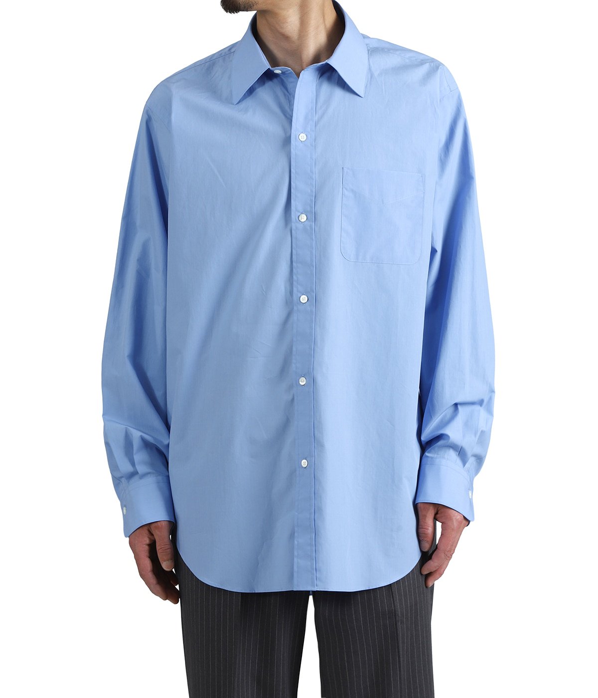 REGULAR FIT DRESS SHIRT ORGANIC GIZA TYPEWRITER | MARKAWARE(マーカ