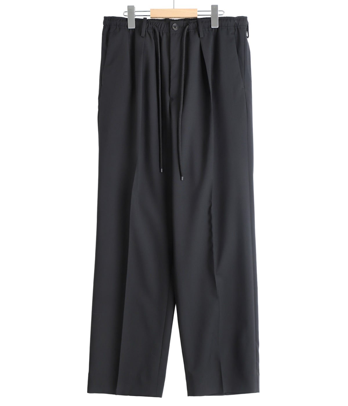 ONE TUCK TAPERED EASY PANTS -ORGANIC WOOL 2/80 TROPICAL