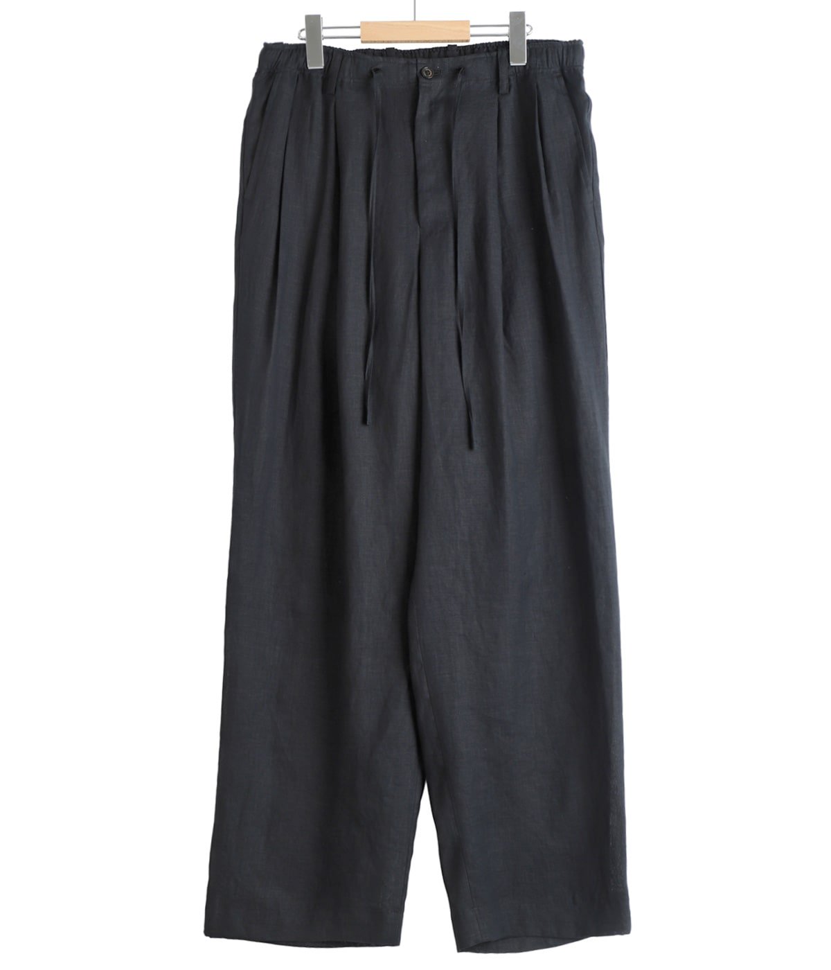 DOUBLE PLEATED EASY TROUSERS HEMP SHIRTING | MARKAWARE(マーカ