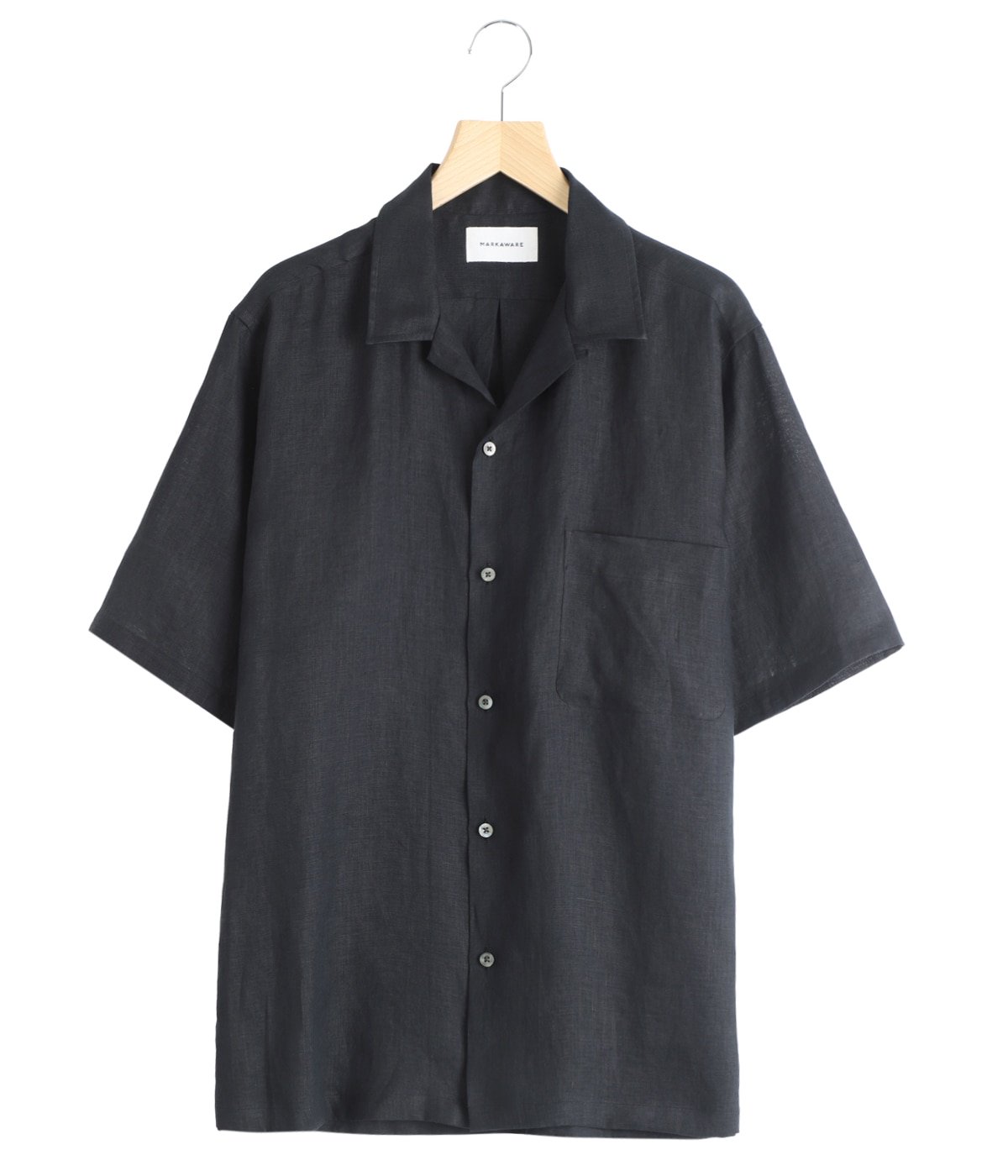 NEW OPEN COLLAR S/S SHIRT HEMP SHIRTING | MARKAWARE(マーカウェア