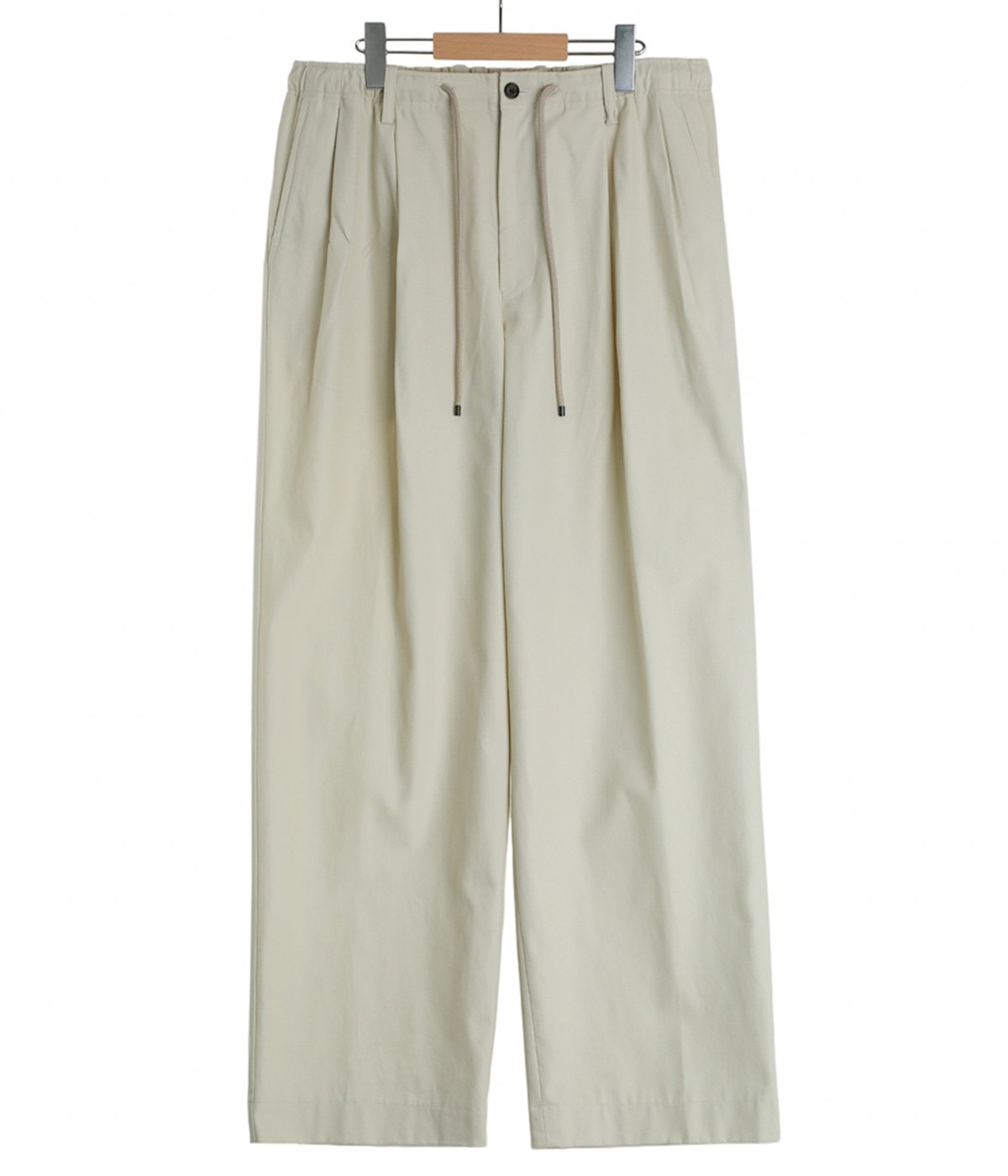 予約】DOUBLE PLEATED EASY TROUSERS ORGANIC COTTON SURVIVAL CLOTH