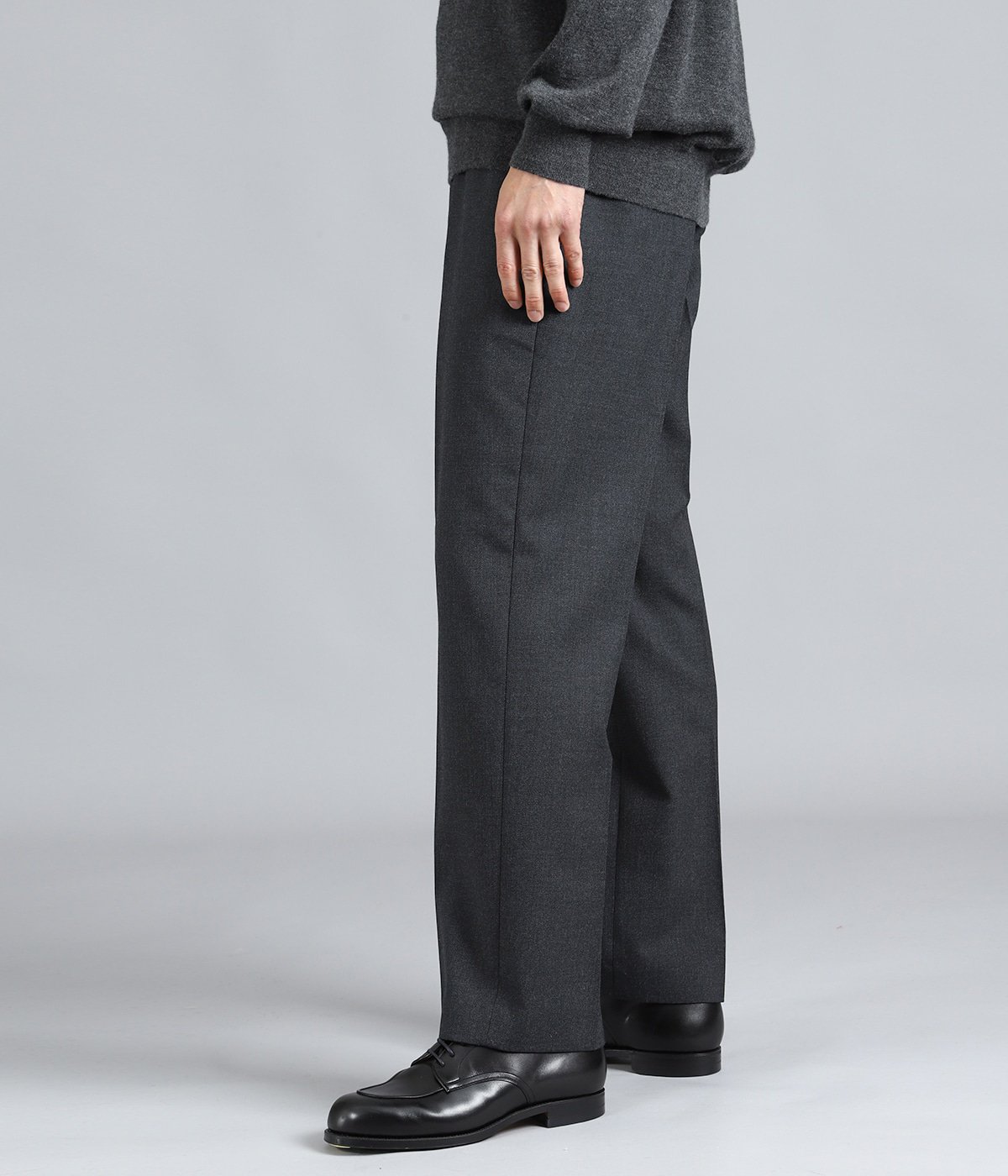 MARKAWARE A21 SURVIVAL CLOTH スラックス　グレー FLAT TAPERED TROUSERS ORGANIC WOOL SURVIVAL CLOTH | MARKAWARE