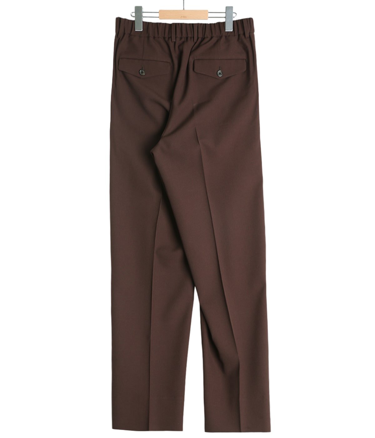 予約】DOUBLE PLEATED SEMI EASY TROUSERS ORGANIC WOOL SURVIVAL