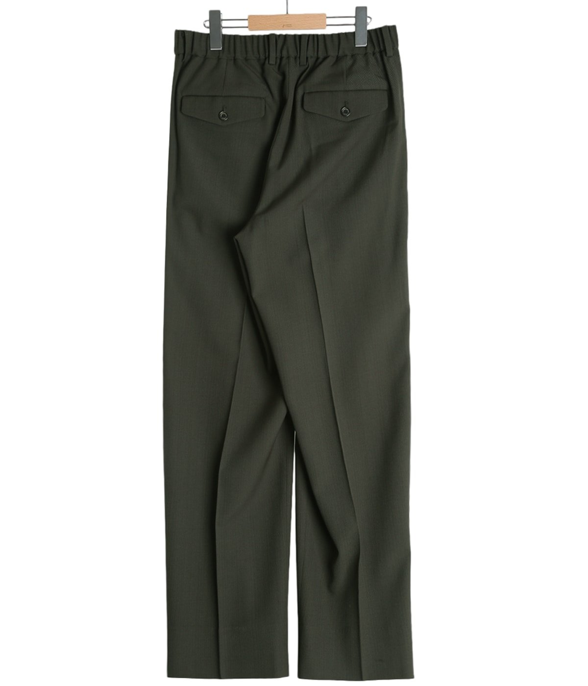 MARKAWARE A21 SURVIVAL CLOTH スラックス　グレー 予約】DOUBLE PLEATED SEMI EASY TROUSERS ORGANIC WOOL SURVIVAL