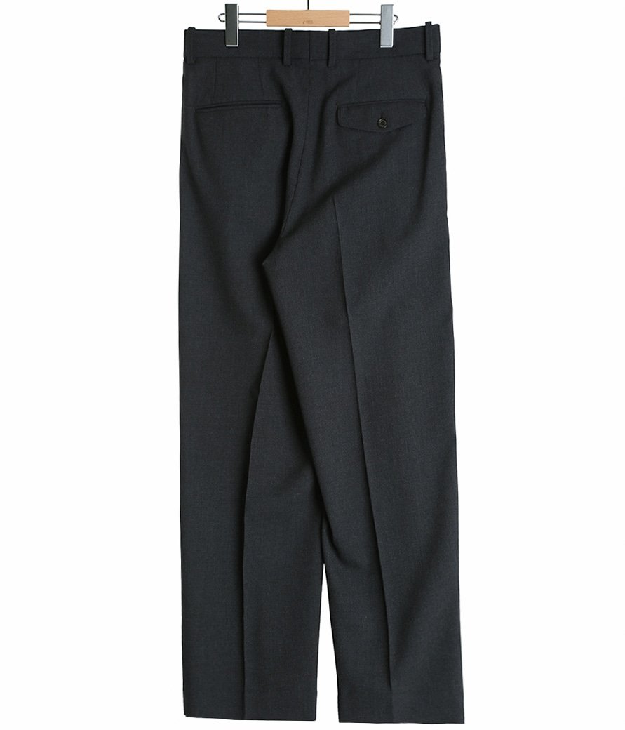 予約】FLAT FRONT WIDE TROUSERS ORGANIC WOOL SURVIVAL CLOTH