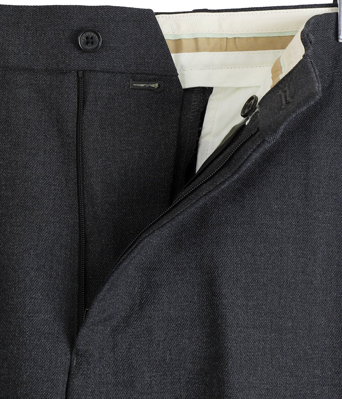 FLAT FRONT WIDE TROUSERS ORGANIC WOOL SURVIVAL CLOTH | MARKAWARE