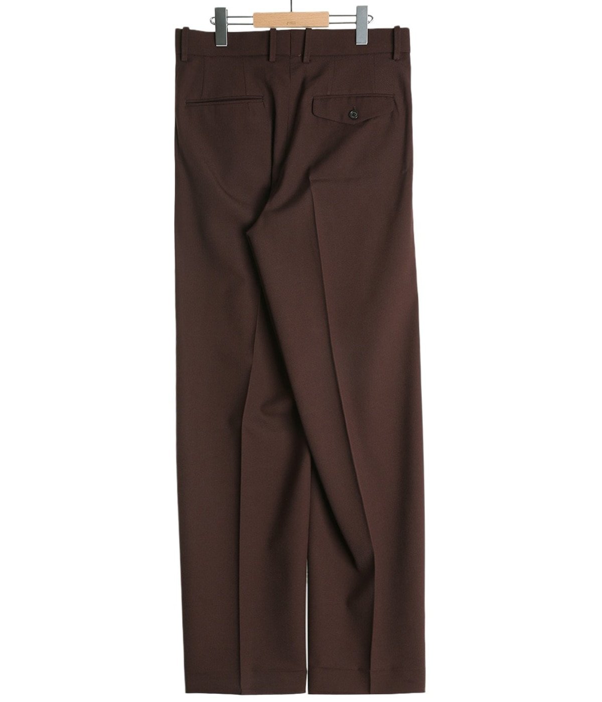 予約】FLAT FRONT WIDE TROUSERS ORGANIC WOOL SURVIVAL CLOTH