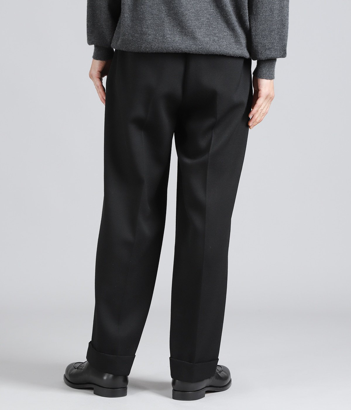 DOUBLE PLEATED SEMI EASY TROUSERS POLWARTH TUXEDO CLOTH