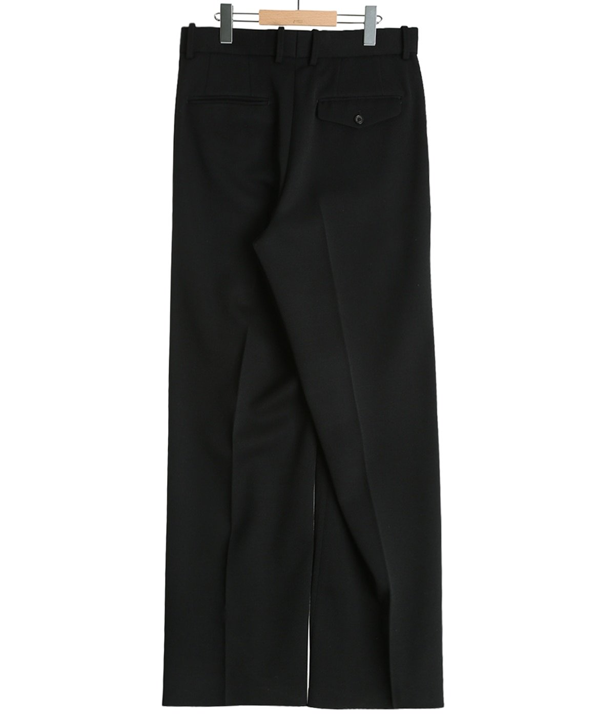 予約】FLAT FRONT WIDE TROUSERS POLWARTH TUXEDO CLOTH | MARKAWARE