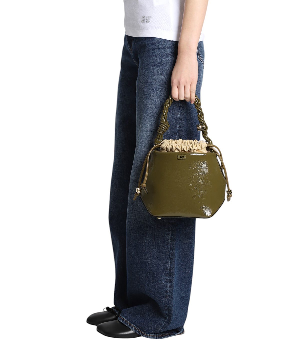 レディース】Ganni Bou Backet Bag Pattent | GANNI(ガニー