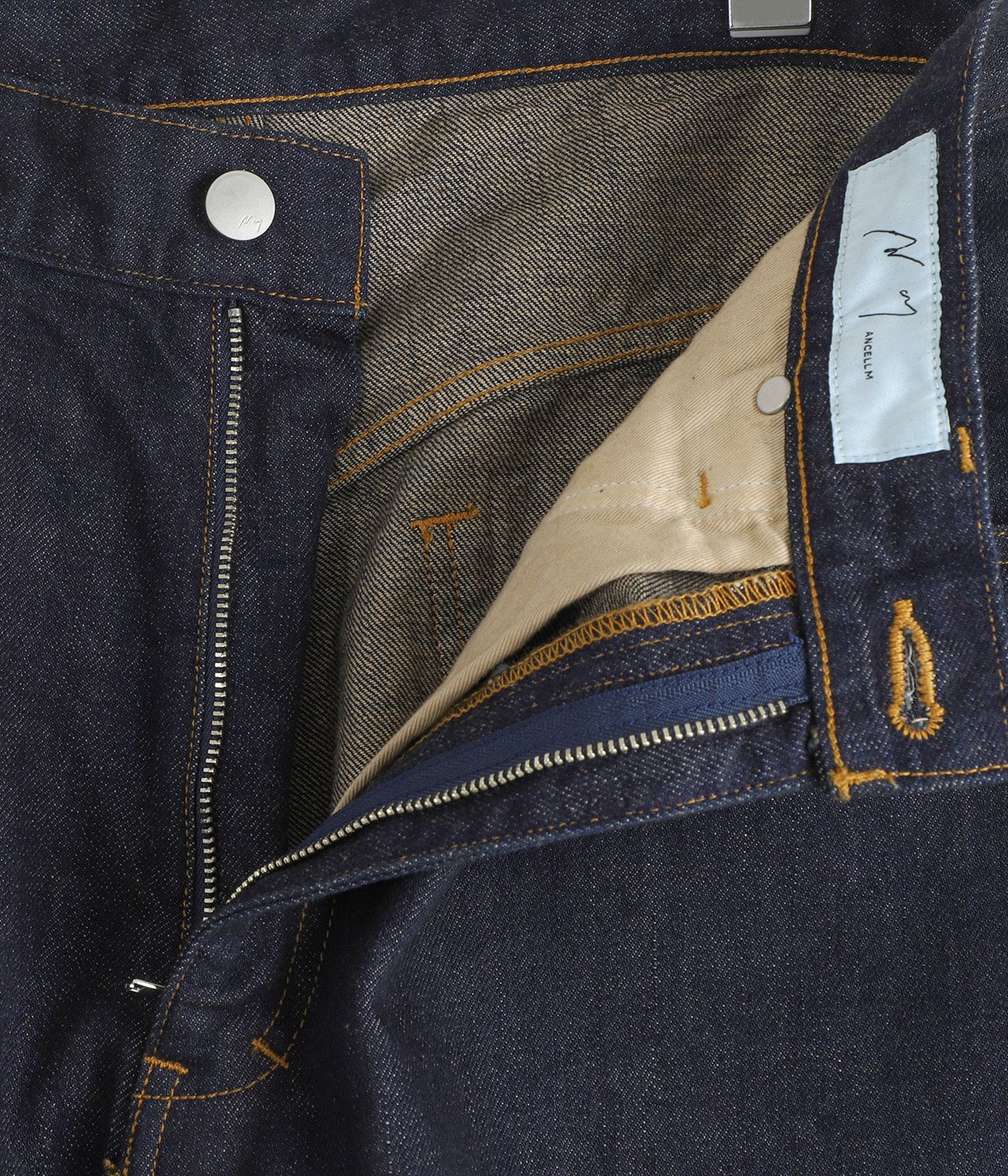 08 SELVEDGE MIDDLE STRAIGHT 5P DENIM PANTS OW | ANCELLM(アンセルム 