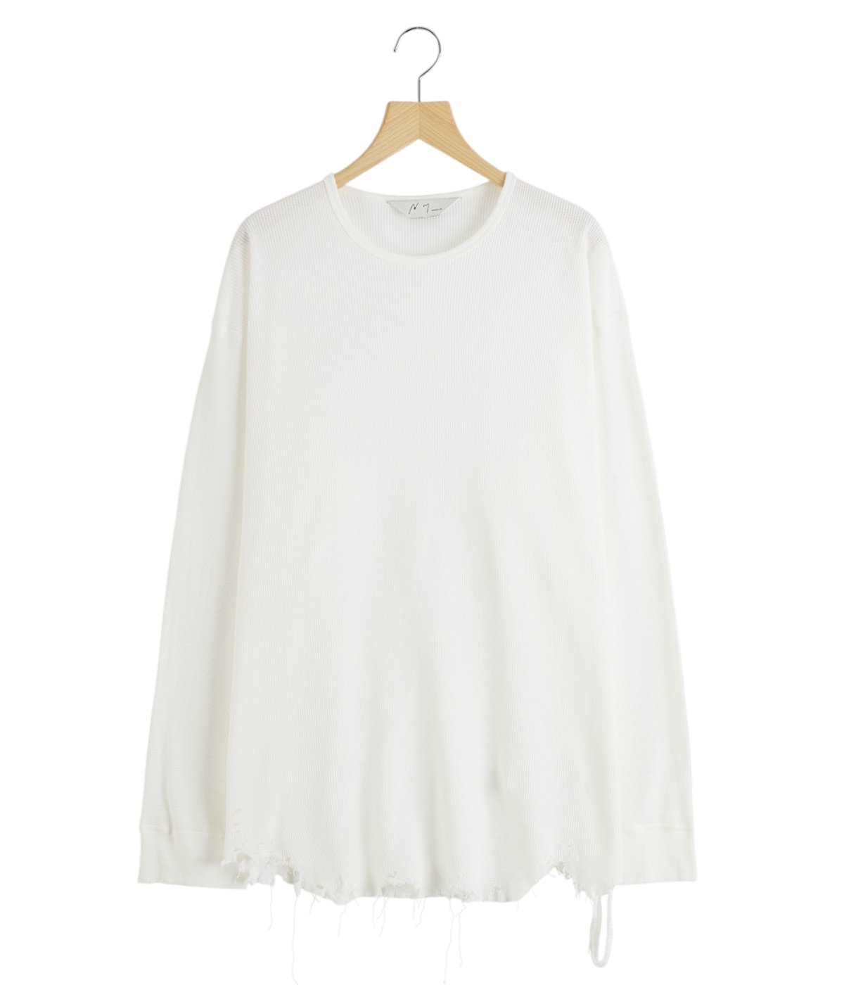 DAMAGE WAFFLE CREW LS T-SHIRT | ANCELLM(アンセルム