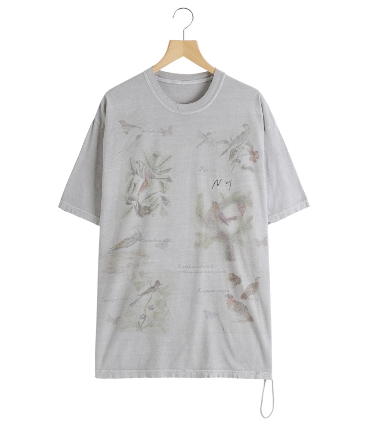 ancellm カットソー ANCELLM - BIRD ENCYCLOPEDIA T-SHIRT | PEPPER | カットソー