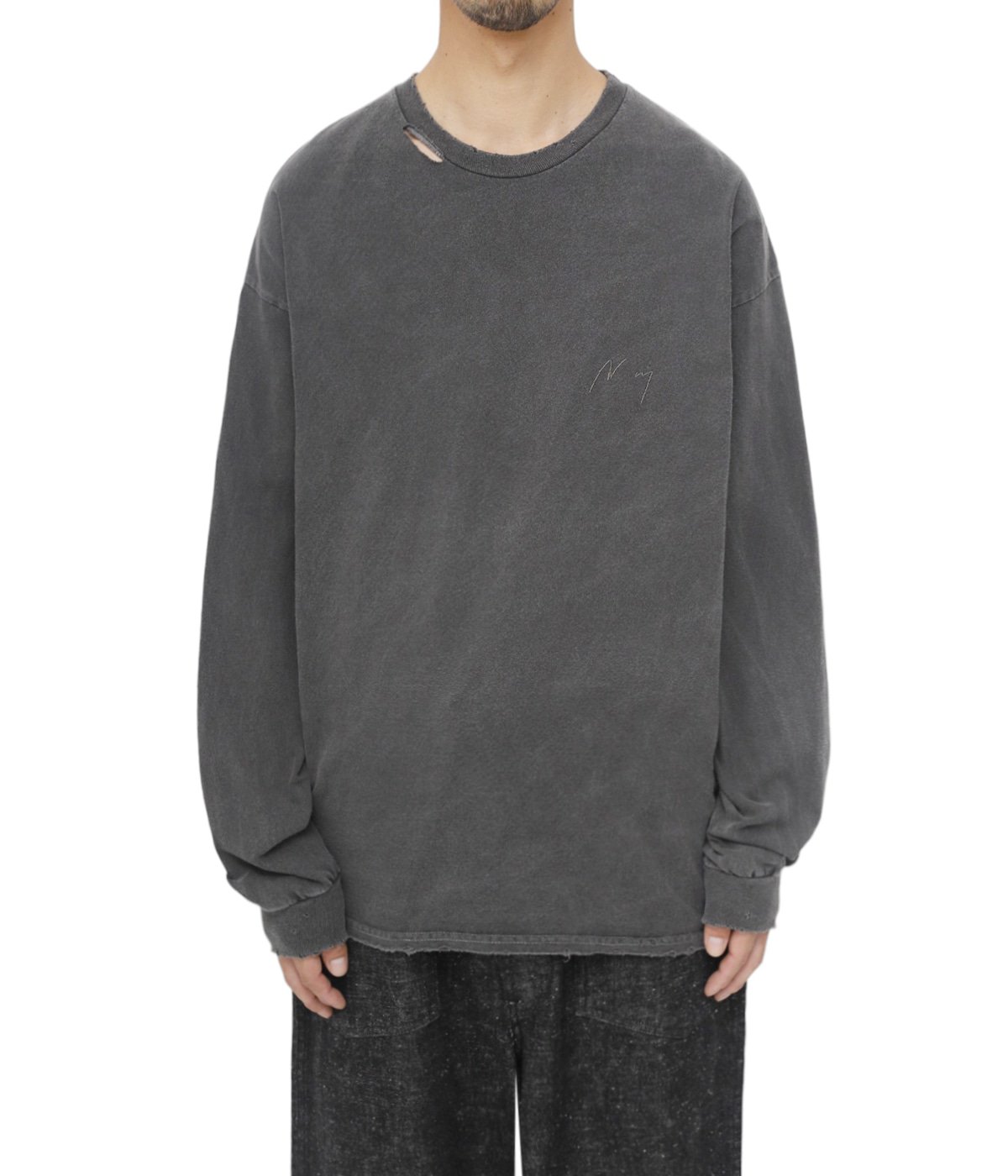 EMBROIDERY DYED LS T-SHIRT | ANCELLM(アンセルム) / トップス