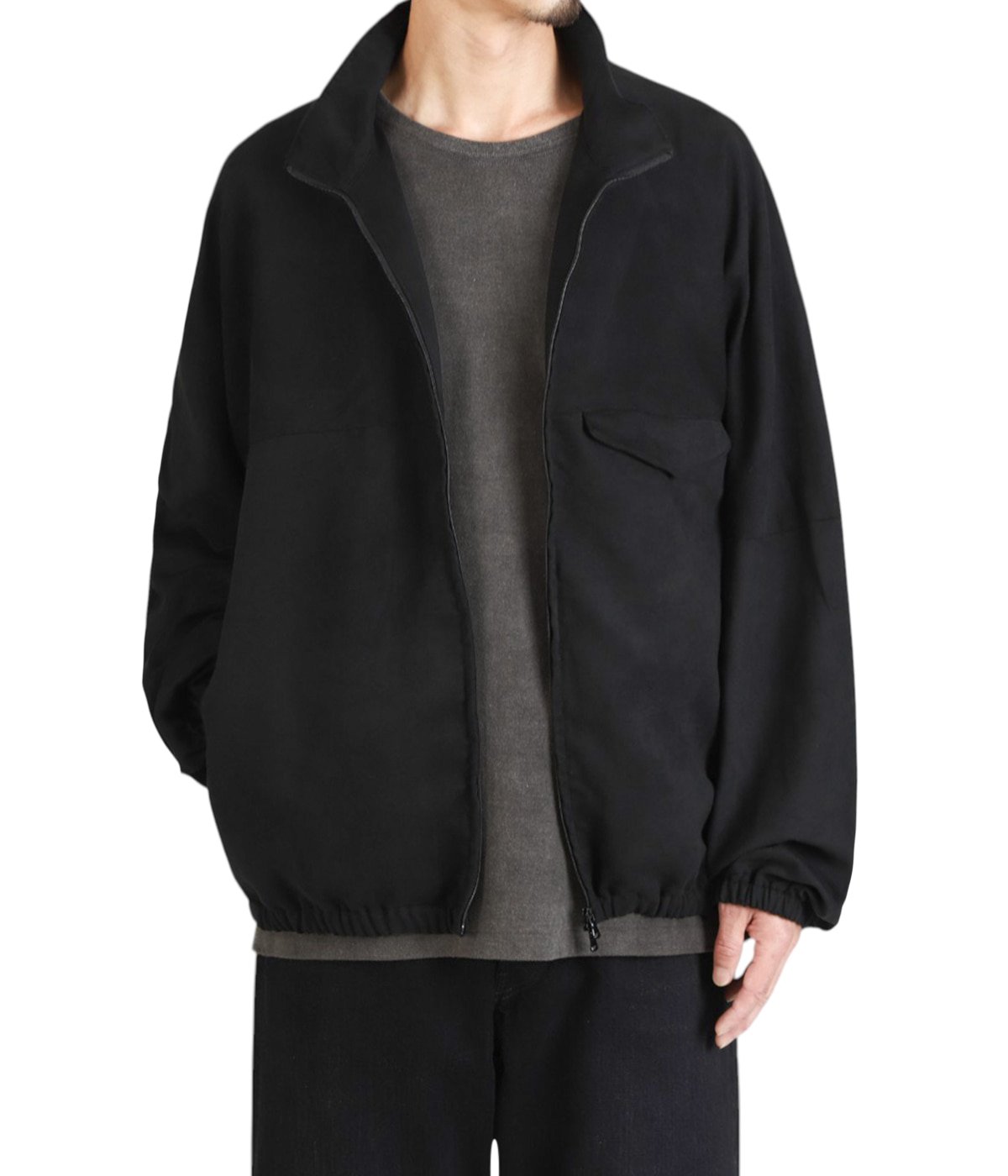 アンセルム VEGAN SUEDE KIMONO BLOUSON size1 ANCELLM VEAGAN SUEDE KIMONO BLOUSON [BLACK] - Fresh Service