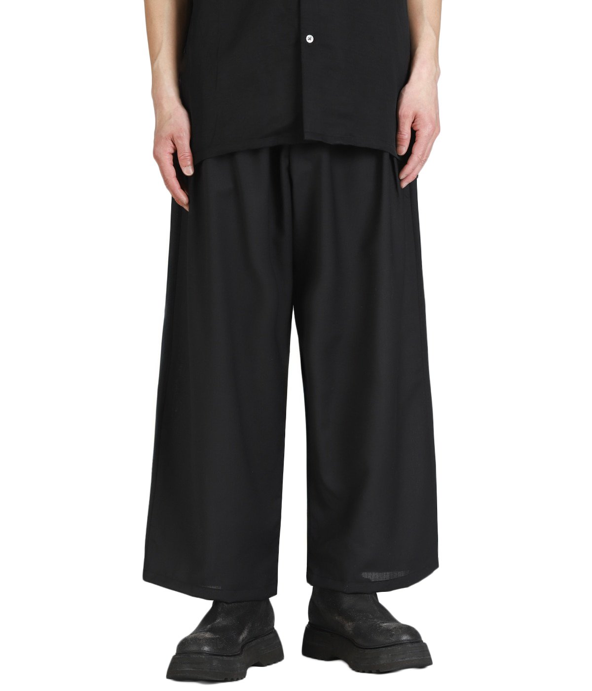 BELTED WOOL SLACKS | ANCELLM(アンセルム) / パンツ スラックス