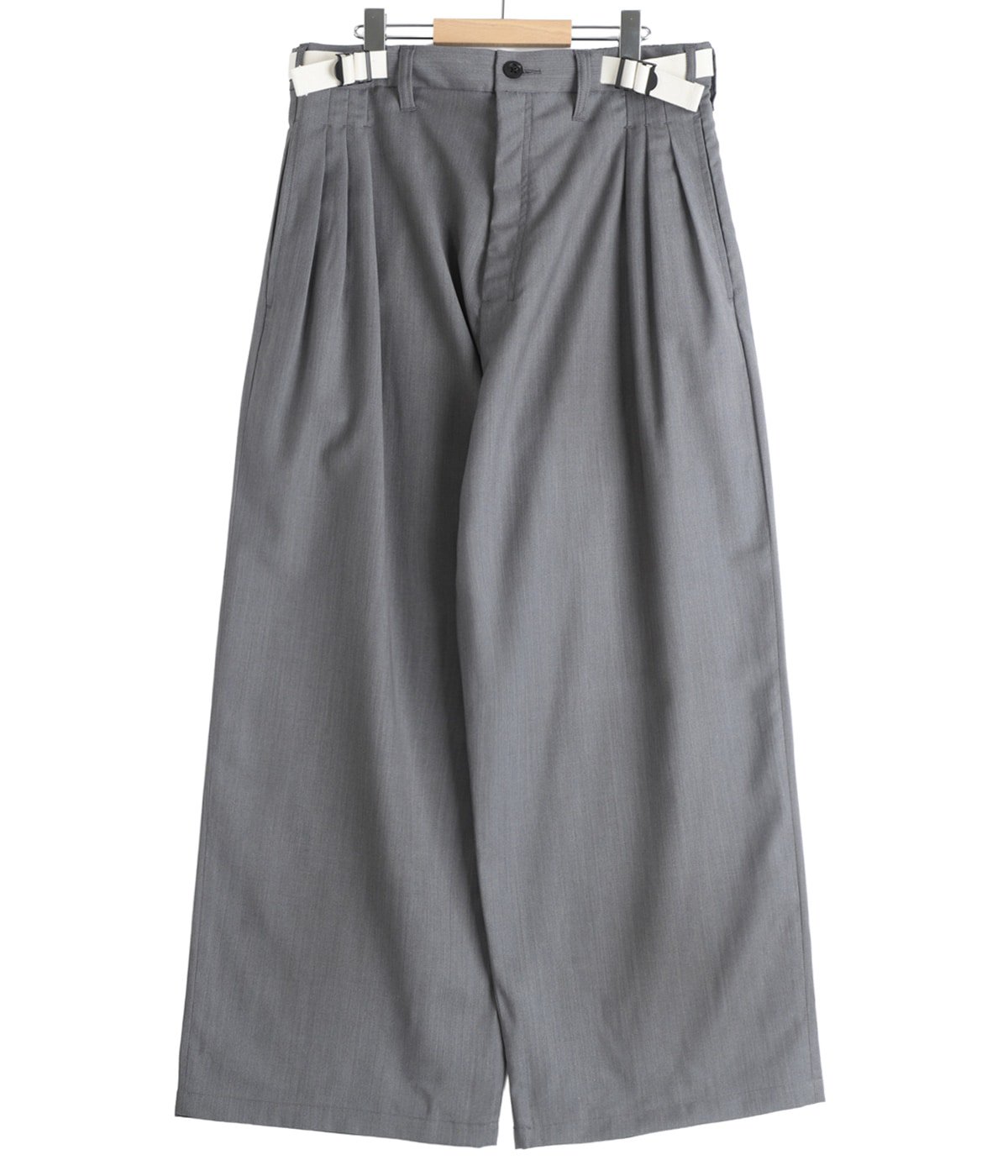 BELTED WOOL SLACKS | ANCELLM(アンセルム) / パンツ スラックス