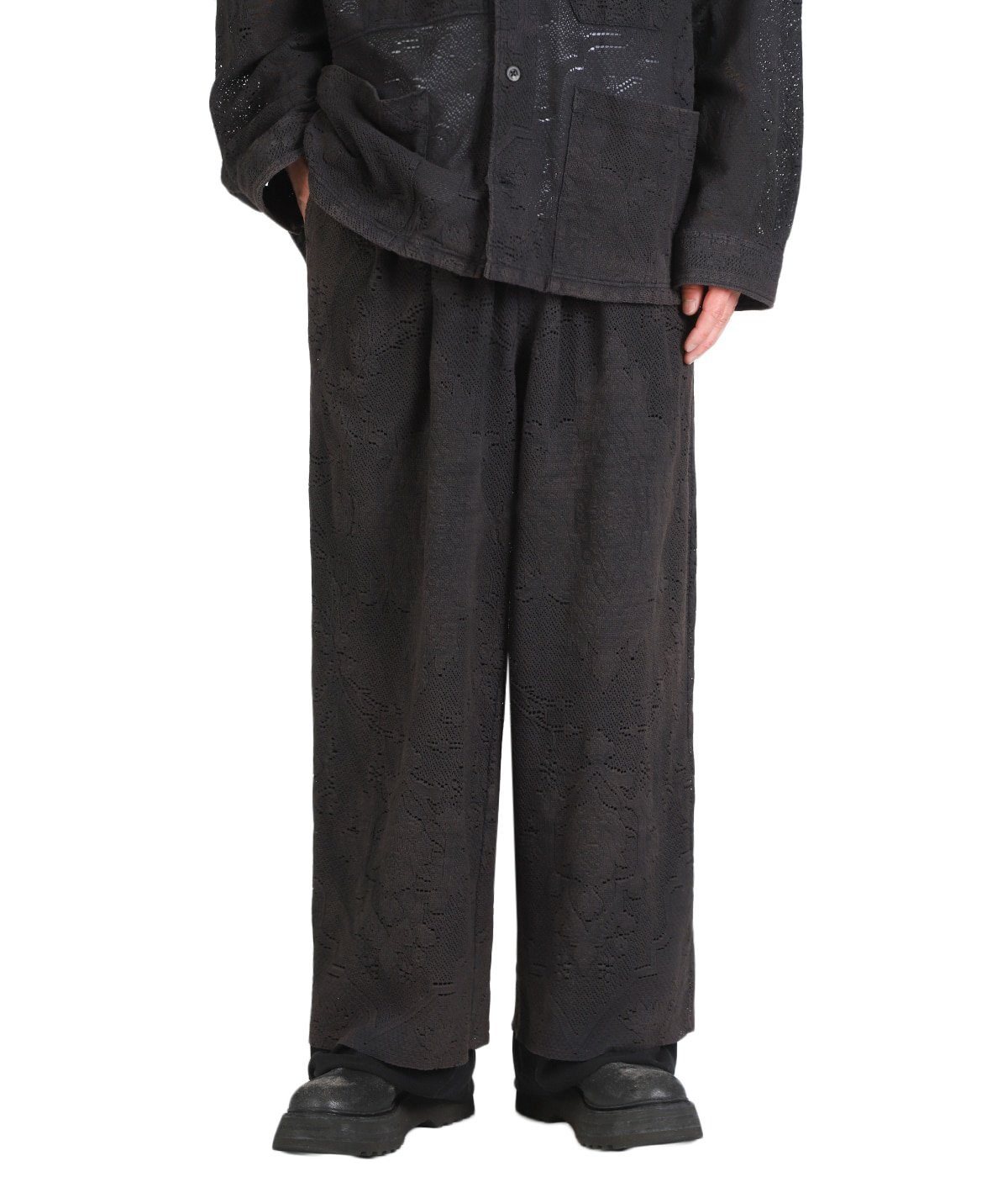 AGING LACE DOUBLE PANEL SLACKS | ANCELLM(アンセルム) / パンツ