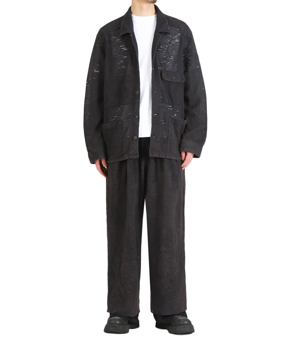 AGING LACE DOUBLE PANEL SLACKS | ANCELLM(アンセルム) / パンツ