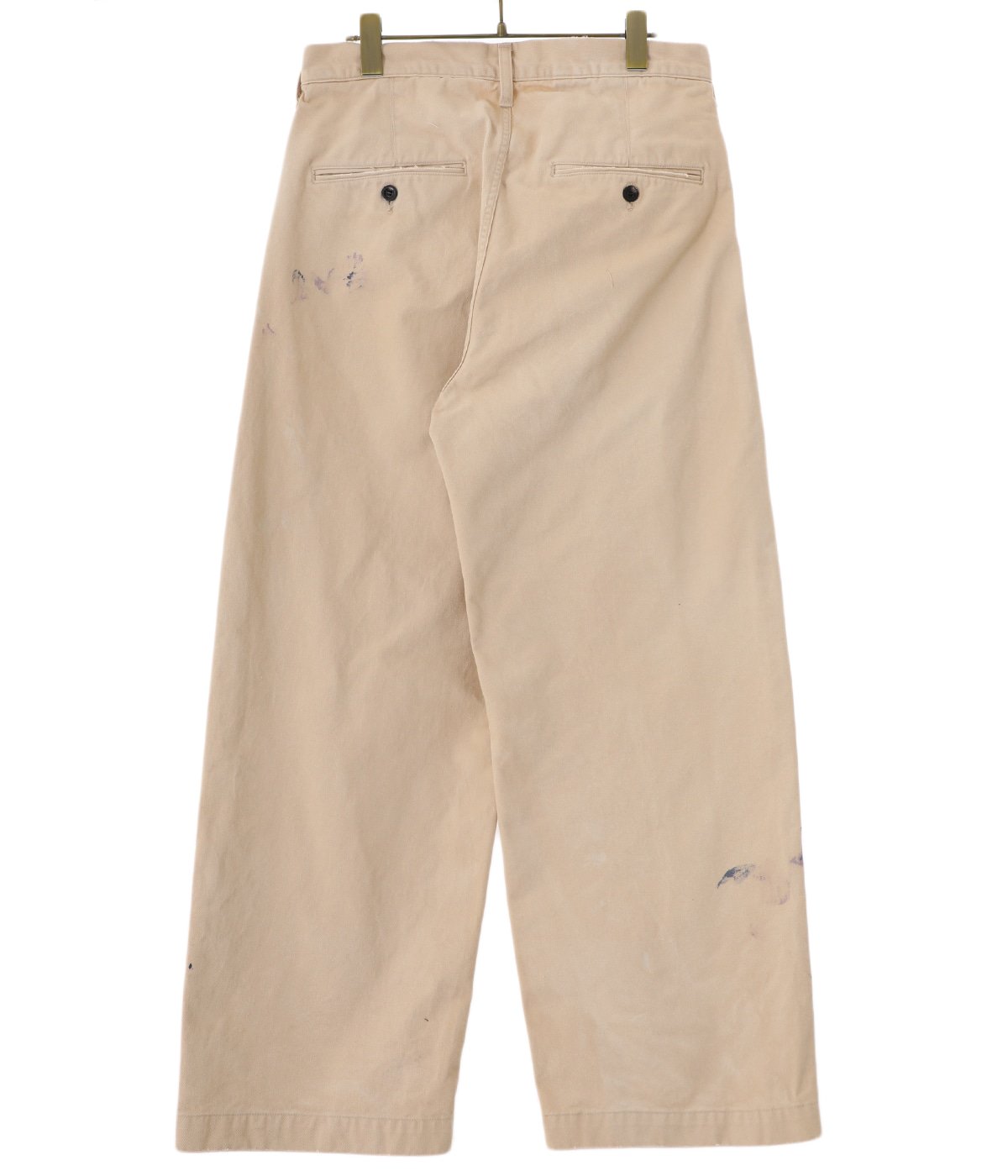 23ss ANCELLM アンセルム PAINT CHINO TROUSERS-