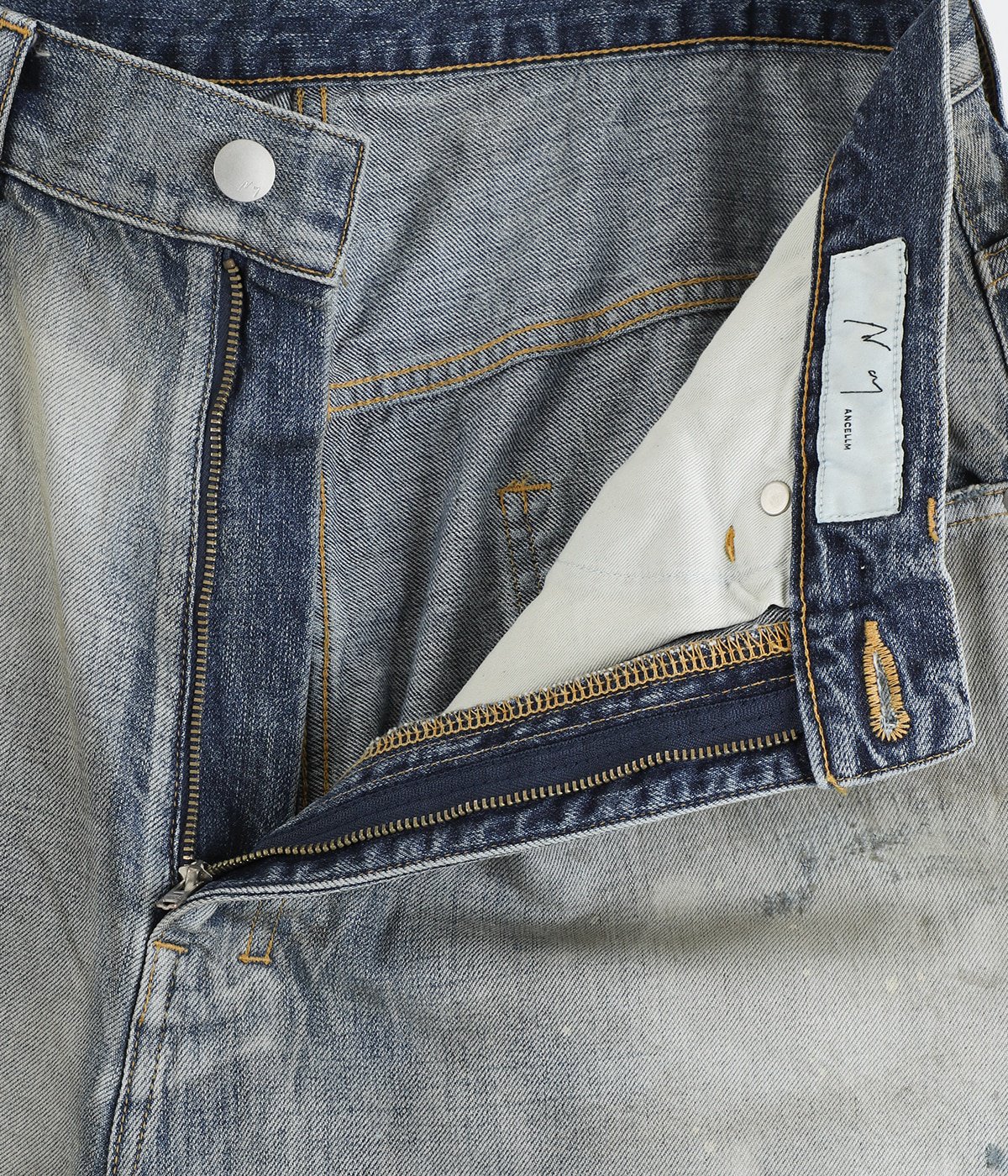 DAMAGE WIDE 5P DENIM PANTS | ANCELLM(アンセルム) / パンツ