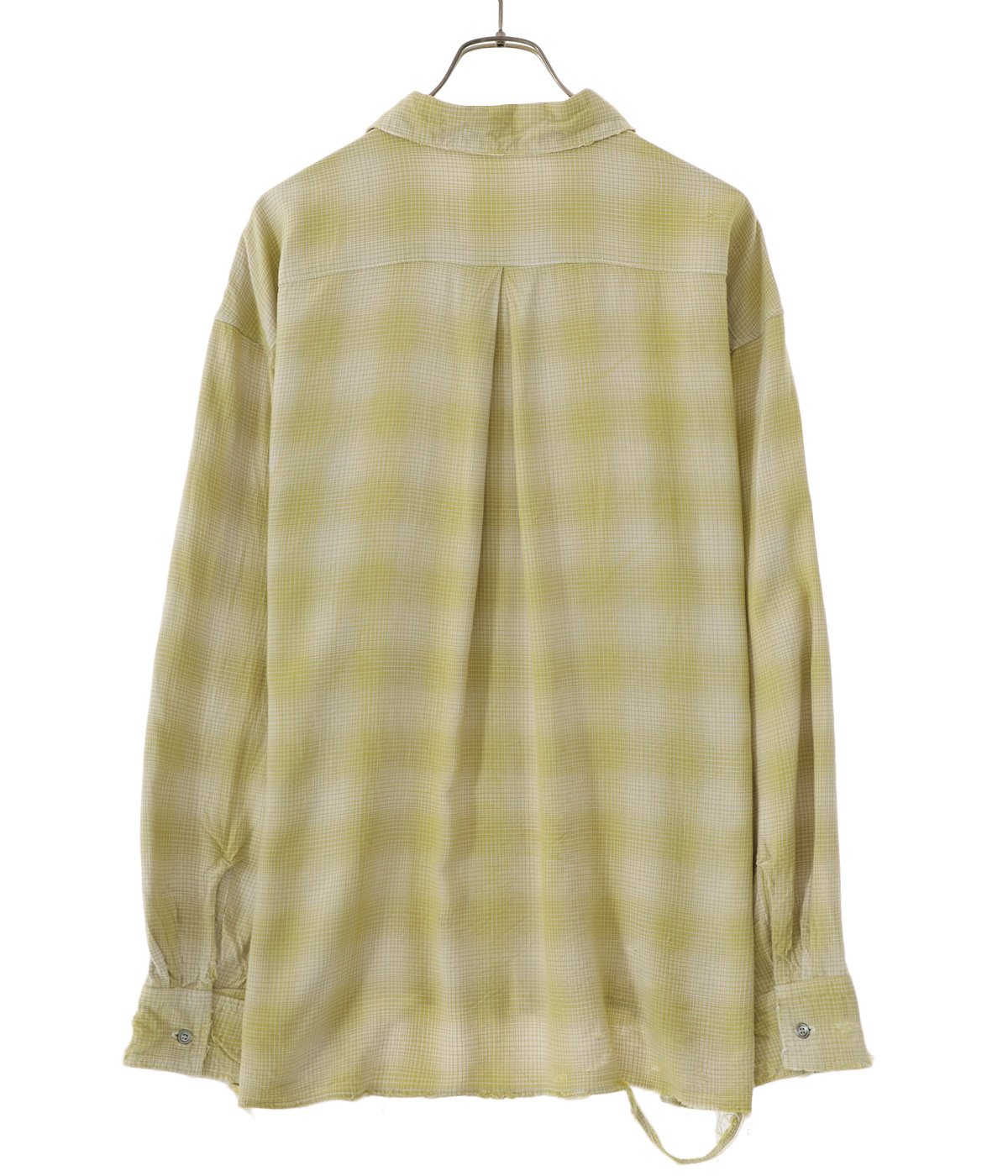 ANCELLM RAYON CHECK SHIRT(GREEN) アンセルム | gulatilaw.com